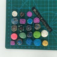 Funshowcase Sugarcraft Floral Medallion Button Candy Silicone Mold for Cake Decoration Cupcake Topper Jewel Crafting... N2