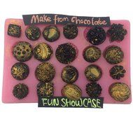 Funshowcase Sugarcraft Floral Medallion Button Candy Silicone Mold for Cake Decoration Cupcake Topper Jewel Crafting... N3