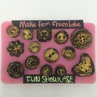 Funshowcase Sugarcraft Novelty Buttons Candy Silicone Mold for Cake Cupcake Decorating, Crafting, Polymer Clay... N2