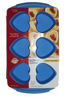 Wilton Ultra-Bake Silicone 6 Cavity Heart Pan