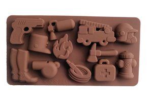 Yunko Fireman Silicone Ice Boxes Pudding Chocolate Mold N2