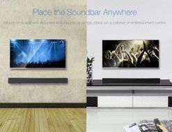 LONPOO 615B Bluetooth TV Soundbar 2.0CH Full Digital Home Theater Subwoofer 60Watt 4.0"inch Speakers with Remote... N6
