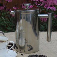 Business Class Brew French Press - Stainless Steel Press Pot Coffee Maker with Polished Exterior Finish and Insulated... N8