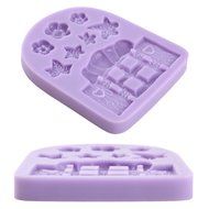Anyana House Cabin Flower Silicone Fondant Mould Sugar Paste Cake Cupcake Icing N2