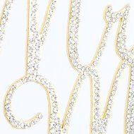 Mr and Mrs Wedding Cake Topper Gold Rhinestone Monogram Decoration (gold) N12