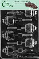 Cybrtrayd K007 Cupcake Lolly Chocolate Candy Mold with Exclusive Cybrtrayd Copyrighted Chocolate Molding Instructions