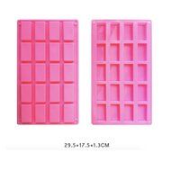 20 Cavity Rectangle Silicone Mold Pan for Cake, Biscuit, Ice Cube, Chocolate, Candy, Soap, Candle, Jello, Crayon...