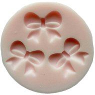 Funshowcase Sugarcraft 3 Holes Bows Ribbons Silicone Mold for Cake Decoration, Cupcake Decorate, Polymer Clay,... N2