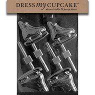Dress My Cupcake Chocolate Candy Mold, Ice Skates Lollipop