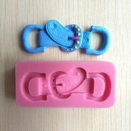 Karen Baking Fashion Belt Buckle Shape 3D Silicone Cake Mold For Cake Fondant Decorating N2