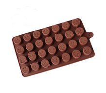 Emoji Expression DIY Silicone Mold For Cake Chocolates Candy Ice Baking (Pink) N2