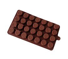Emoji Expression DIY Silicone Mold For Cake Chocolates Candy Ice Baking (Pink) N3