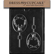 Dress My Cupcake DMCS081 Chocolate Candy Mold, Deer Hunter Lollipop