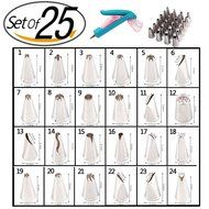 PNBB 24 Pcs Cake Decorating Tips with 1Pc Dessert Decorator N2