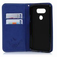 LG G5 Case,LG H868 Case - Wallet Folio Flip Magnetic Smart Closure Embossed Butterflies PU Leather Case with Stand... N52