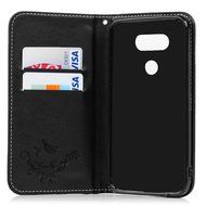 LG G5 Case,LG H868 Case - Wallet Folio Flip Magnetic Smart Closure Embossed Butterflies PU Leather Case with Stand... N59