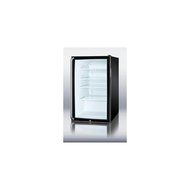 Summit SCR500BLBI7SH: Commercially listed 20&quot; wide glass door all-refrigerator for built-in use, auto defrost... N3