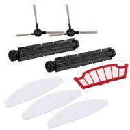 XR210 Robot Cleaner parts, Side Brush 2 pcs Rubber Brush 2 pcs Filter 1 pc Mop 3 pcs