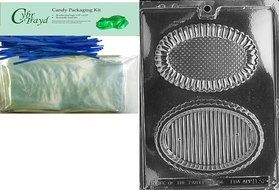 Cybrtrayd D032 Chocolate Candy Mold, Oval Pour Box Dads and Moms N6