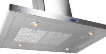 ELICA ESL642SS Island Mount Chimney Range Hood with 600 CFM Internal Blower, 4 Blower Speeds, Heat Guard, Halogen...