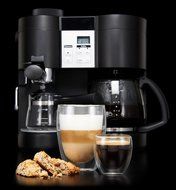 KRUPS XP1600 Coffee Maker and Espresso Machine Combination, Black N6