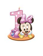 Minnie Mouse Girl&#039;s 1st Birthday Edible Image Photo Cake Topper Sheet Personalized Custom Customized Birthday... N2