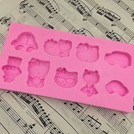 Anyana Car Hello Kitty Silicone Fondant Mold Cake Decorating Pastry Gum Pastry Tool Kitchen Tool Sugar Paste Baking... N4