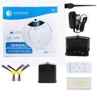 EVERYBODY M2 Self-Charging Robotic Vac Cleaner with Water Tank, Mop and UV light--Piano White N3