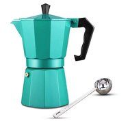 Hmlai Hot Sale 240 ML Aluminum Moka Express Made in Italy 6 Cup Stovetop Espresso Maker + One Coffee Spoon (stainess... N15