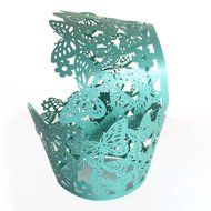 HUAL Cupcake Wrappers 50 Filigree Artistic Bake Cake Paper Cups Butterfly Lace Laser Cut Liner Baking Cup Muffin... N12