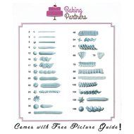 Best Cake Decorating Kit by Baking Partners - White - Professional 26 Piece Numbered Piping Tip Set - Comes With... N4