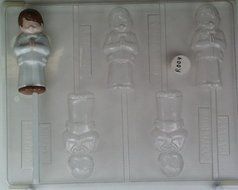 First Communion-Boy/front view/head bowed R004 Religious Chocolate Candy Mold