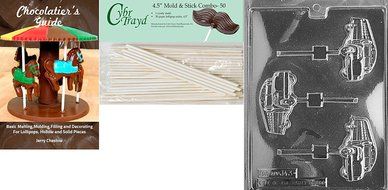 Cybrtrayd J043 School Bus Lolly Chocolate Candy Mold with Exclusive Cybrtrayd Copyrighted Chocolate Molding Instructions N6