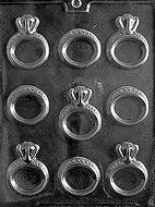 ENGAGEMENT/WEDDING RING Chocolate Mold Candy Soap m46