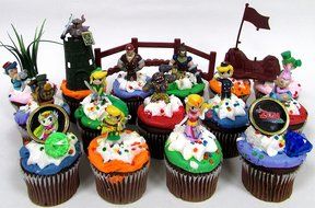 Legend of Zelda Birthday CUPCAKE Topper Set Featuring Link, Zelda, Phantom, Bryne, Anjean, Chancellor Cole, Big... N9