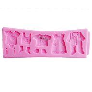 Yunko Baby Shower Clothes Hanger Cake Decorating Fondant Silicone Mold Chocolate Candy Cupcake Mold