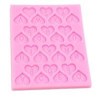 Julyshop Heart Alphabet Letter Mold Silicone Decorating Chocolat Fondant Cake Mould Tool N7