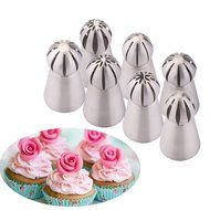 UTEN 12pcs Stainless Steel Russian Piping Nozzles Set DIY Pastry Icing Cake Decorating Tool (silver) N10
