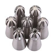 UTEN 12pcs Stainless Steel Russian Piping Nozzles Set DIY Pastry Icing Cake Decorating Tool (silver) N11