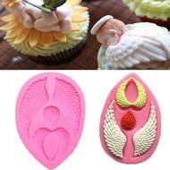 3D Baby Angel Wing Silicone Mould Chocolate Cake Fondant Decorating Soap Clay Mold N5