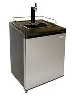 Vinotemp VT-FULLKEG Full Keg Beer Dispenser with Empty CO2 Tank and Gauge, Silver/Black