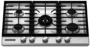 KitchenAid Architect Series II : KFGS306VSS 30 Gas Cooktop with 5 Sealed Burners - Stainless Steel
