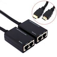 HDMI Extender Over RJ45 CAT5e CAT6 Cable UTP LAN Ethernet Balun Extender Repeater Cable-1080P 3D-30m N7