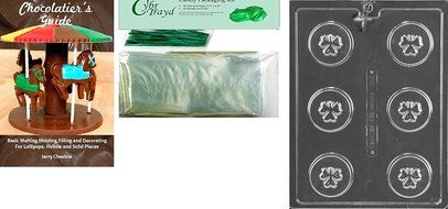 Cybrtrayd P030 Shamrock Cookie Chocolate Candy Mold with Exclusive Copyrighted Instructions with Exclusive Cybrtrayd...