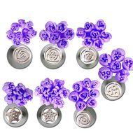 Misula 7pcs/lot Russian Tulip Stainless Steel Icing Piping Nozzles Pastry Decorating Tips Cake Cupcake Decorator N2