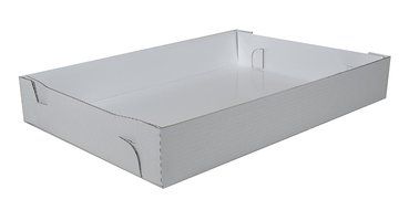 Southern Champion Tray 1190 Bright White Corrugated Greaseproof Non Window Sheet Cake Box Bottom, 26&quot; Length x...
