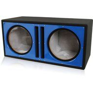 Belva Dual 12-inch Car Subwoofer Box Sealed and Ported 3/4-inch MDF Prelined Polyfil Includes Custom Blue Baffle... N6