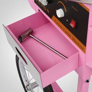 OrangeA 1030 Watts Stainless Steel Cotton Candy Machine with Cart and Cover &ndash; Pink N29