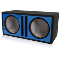 Belva Dual 12-inch Car Subwoofer Box Sealed and Ported 3/4-inch MDF Prelined Polyfil Includes Custom Blue Baffle... N8