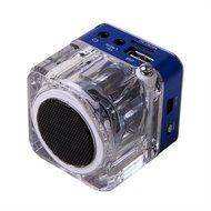 LuckyTECH Rechargeable Digital Mini LED Travel Pocket Speaker Clock FM Radio MP3 Player and Micro SD Slot